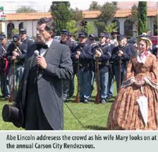 Carson City Rendezvou Photo of actor protraying Abe Lincoln